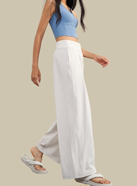 高腰阔腿瑜伽长裤凉感防晒夏季薄款运动裤子宽松速干健身