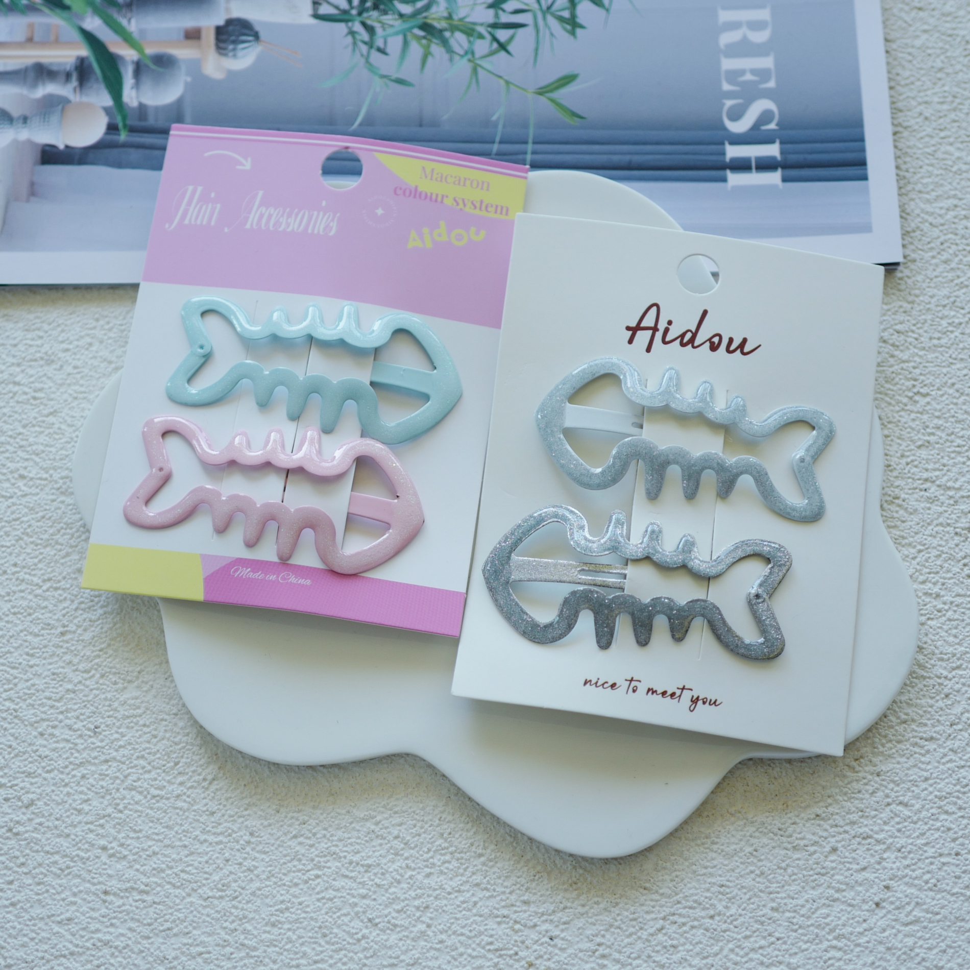 儿童大号鱼骨基础碎发夹BB夹边夹