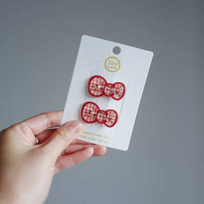 儿童小号蝴蝶结侧边夹碎发夹发卡