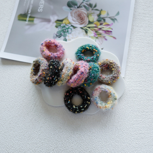 秋冬毛绒高弹力不伤发橡皮筋学生加粗马尾扎发量多头绳皮套发圈