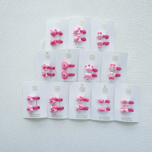 0-6卡通女孩圆头不伤发小号发夹