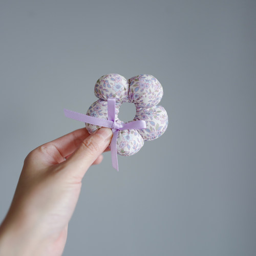 可爱充棉立体花苞发绳女生不伤发肠圈儿童马尾装饰布艺丸子头皮筋