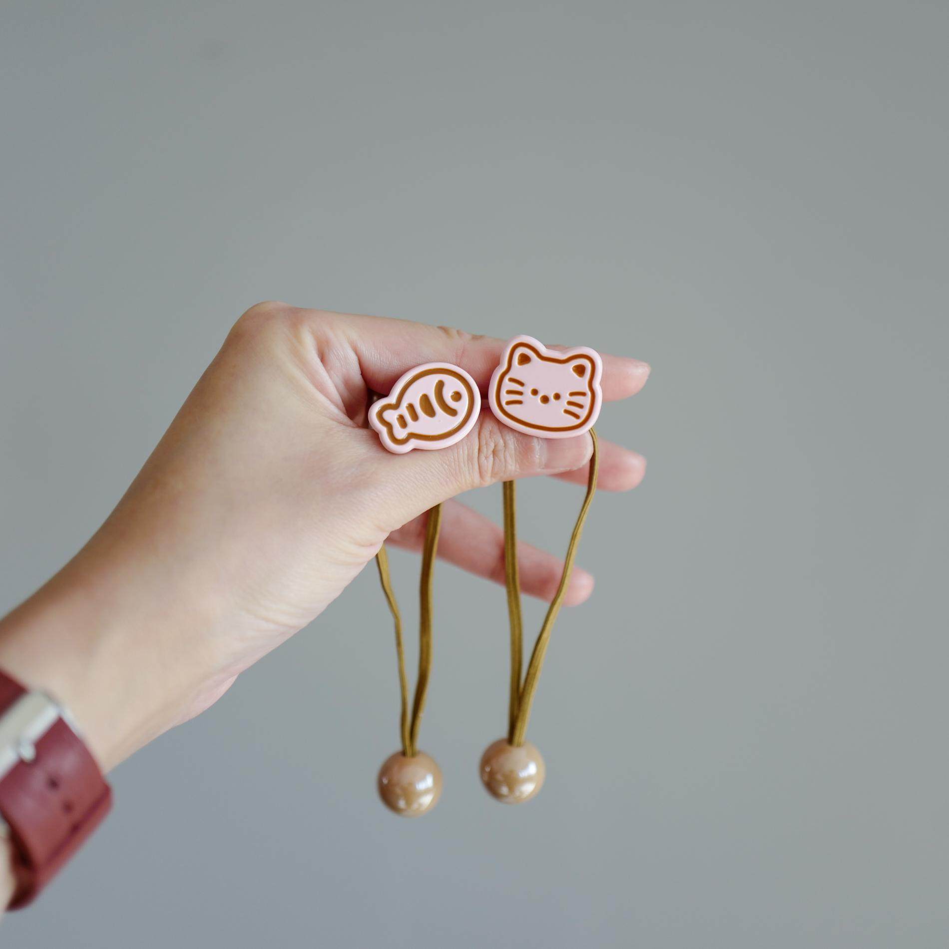 小猫小鱼儿童双头发绳缠绕款加粗橡皮筋对扎高弹力头绳皮套发扎,童装/婴儿装/亲子装,发饰,淘宝优惠券,粉丝福利购,淘宝优惠卷