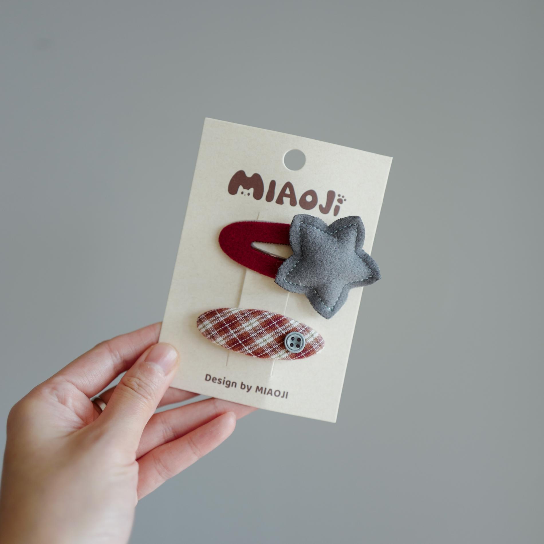 新年酒红系儿童碎发夹小女生侧边夹后脑勺发卡子女童刘海夹头饰品