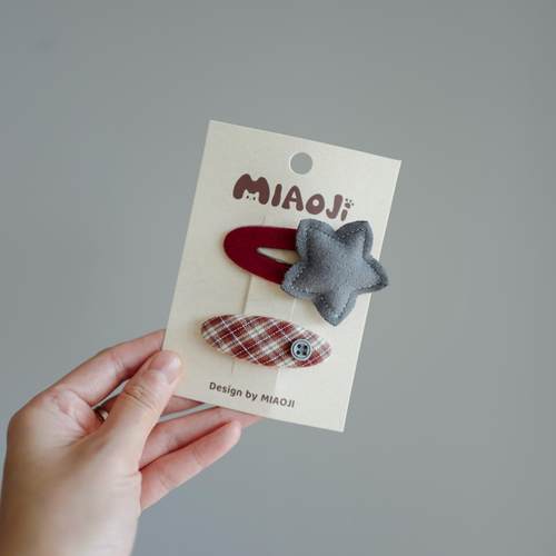 新年酒红系儿童碎发夹小女生侧边夹后脑勺发卡子女童刘海夹头饰品