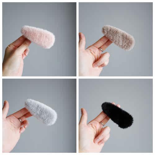 可爱毛绒大号后脑勺碎发夹刘海夹