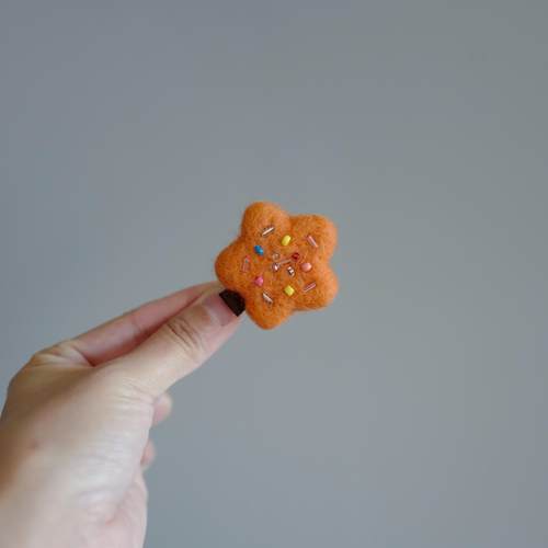 韩版手工毛毡星星头绳发圈