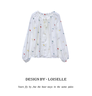 雅轩衬衣 告别之夜 LOISELLE洛赛儿 百搭休闲衬衣 时尚