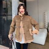 【档口有货】加厚羊羔毛皮毛一体外套2D122-2758-P205控298，女装短外套，2D122