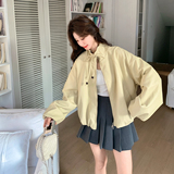 【档口有货】休闲绑带皮衣外套2D122-2803-P150控218，女装短外套，2D122