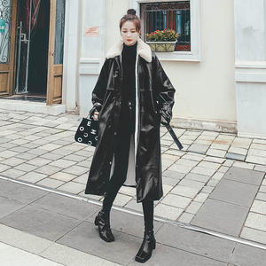 档口主推 加厚兔毛皮衣PU派克服外套 2D122-9039-P195控278图片