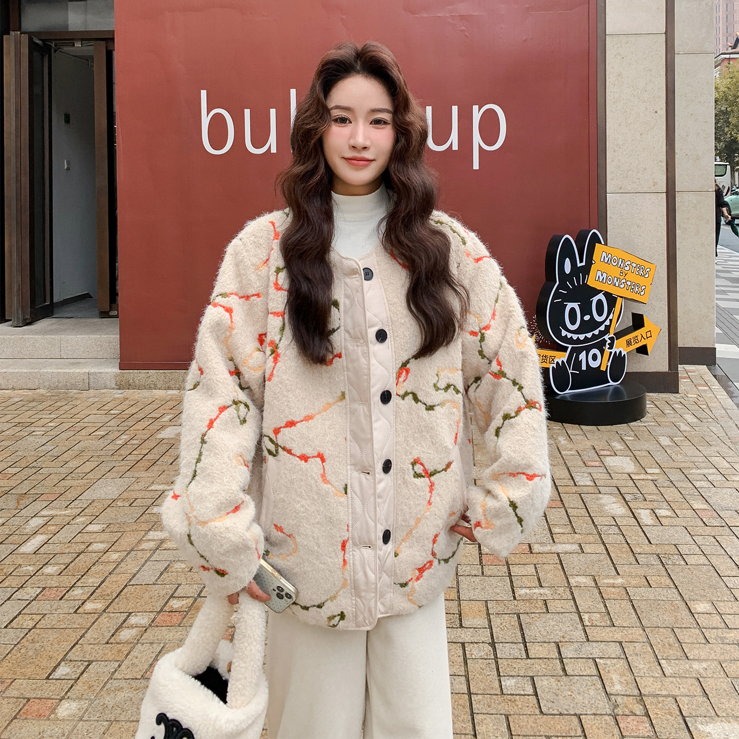 【有货】夹棉加厚毛绒棉衣外套2D122-2756-P190控288,女装棉衣/棉服,2D122