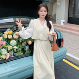 【档口有货】春装假两件连衣裙女2D122-1214-P120控178，女装连衣裙，2D122
