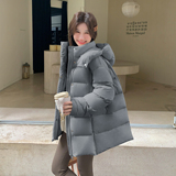 【档口有货】90绒泡芙中长款连帽羽绒服2D122-2777-P375控538，女装羽绒服，2D122