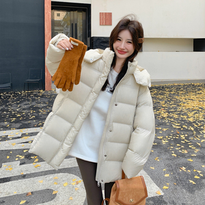 【档口 有货】90绒 泡芙中长款连帽羽绒服 2D122-2777-P375 控538图片