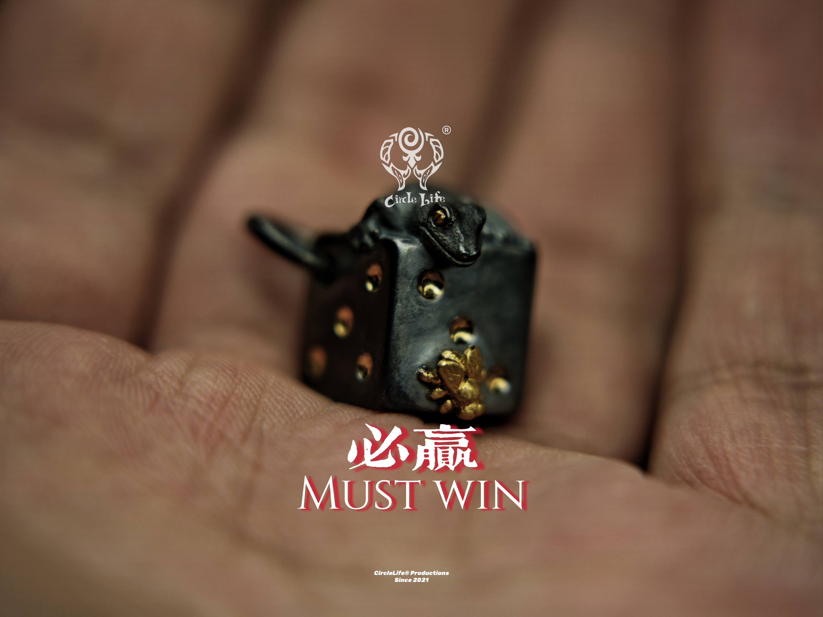 CircleLife 必赢 Must Win 吊坠 原创手造 925纯银 24k黄金