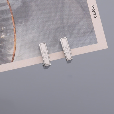 s925纯银enfp几何字母耳扣女小众