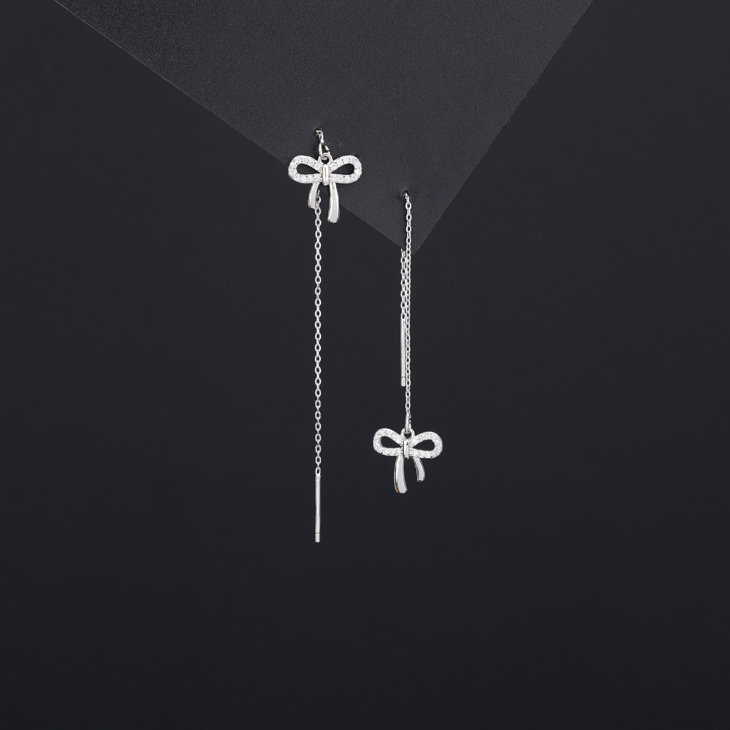 s925纯银镶钻蝴蝶结耳线女长款气质流苏耳环温柔2025年新款耳饰潮,饰品/流行首饰/时尚饰品新,耳环,淘宝优惠券,粉丝福利购,淘宝优惠卷