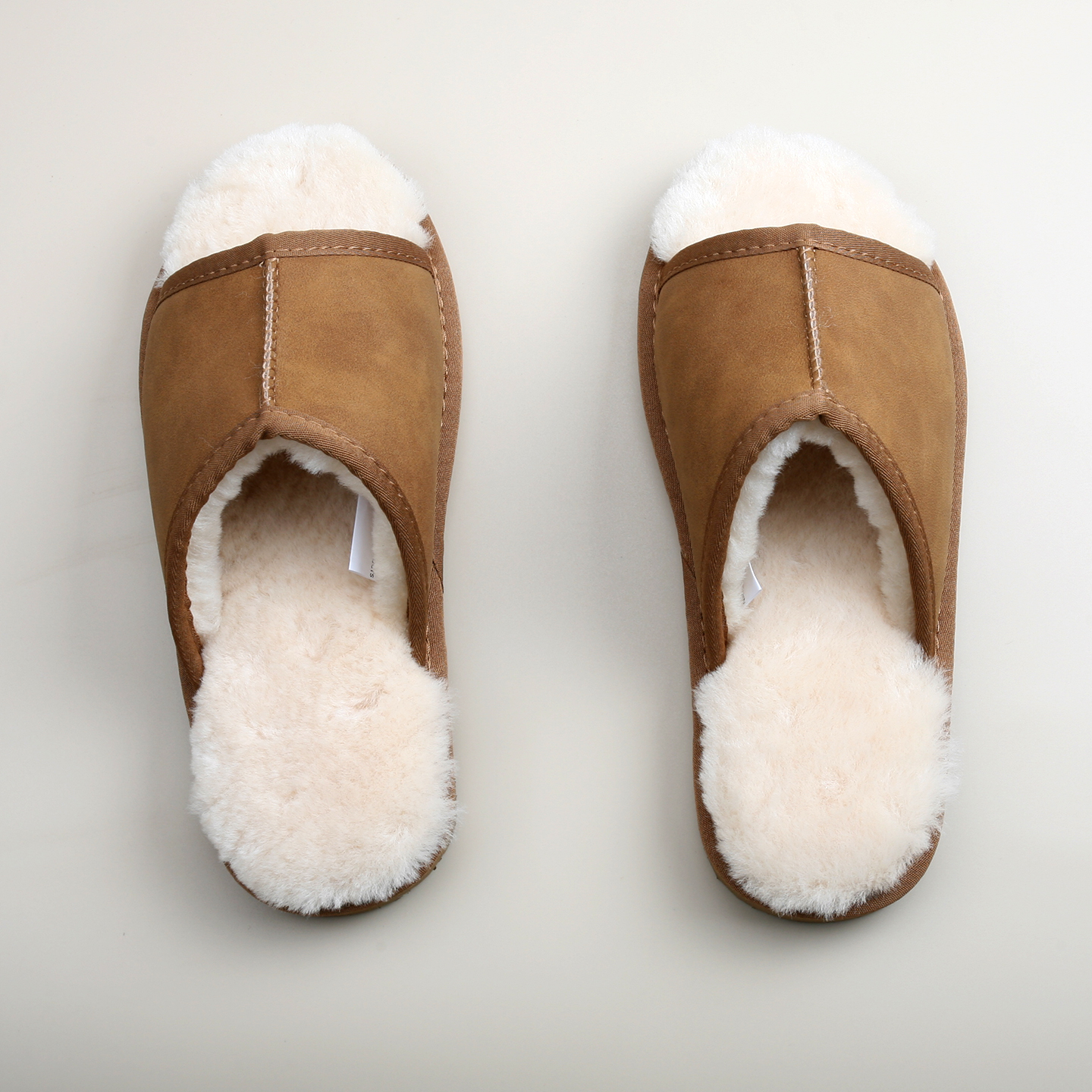 光面羊毛拖鞋易打理防水鞋面