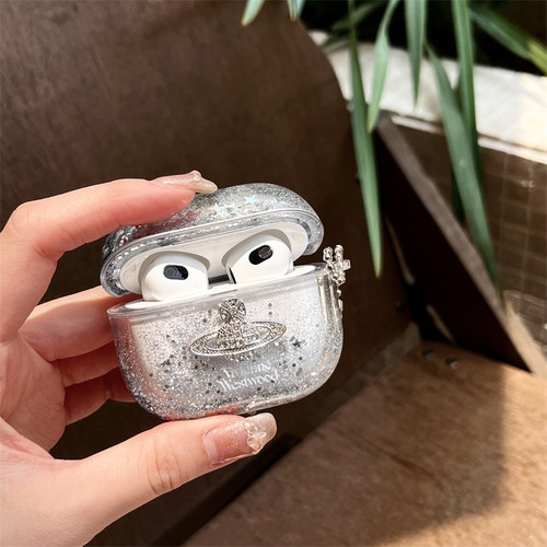 高级轻奢闪粉水钻AirPods耳机壳