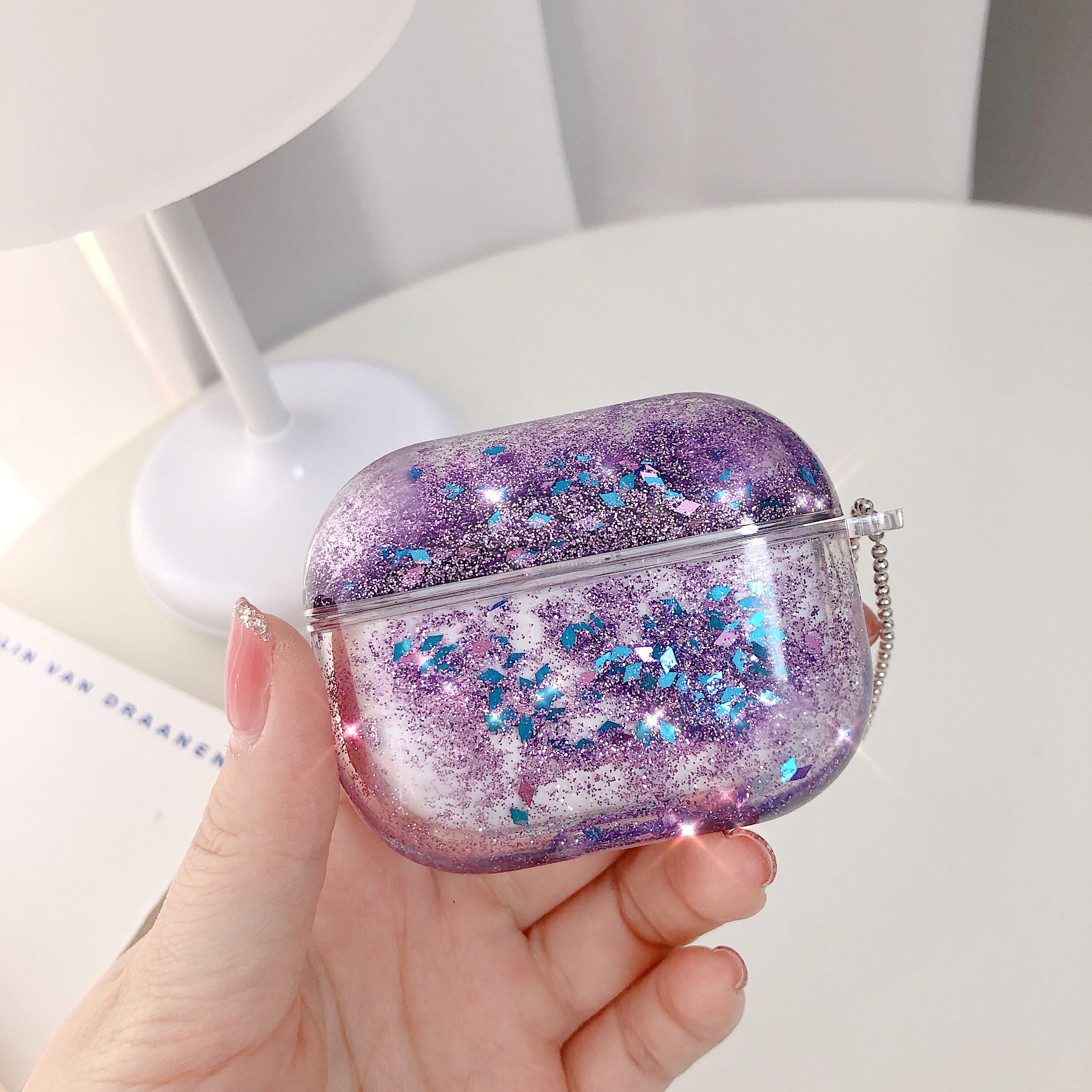 流沙透明airpods4耳机套苹果硬壳