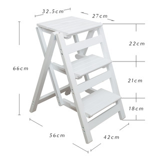 家用梯子多功能折叠梯凳伸缩人字梯实木二三四步登高楼梯椅置物i.