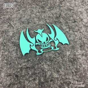 电动车电瓶车改装 贴纸 海贼王 月光莫利亚 反光贴汽车电脑箱包贴