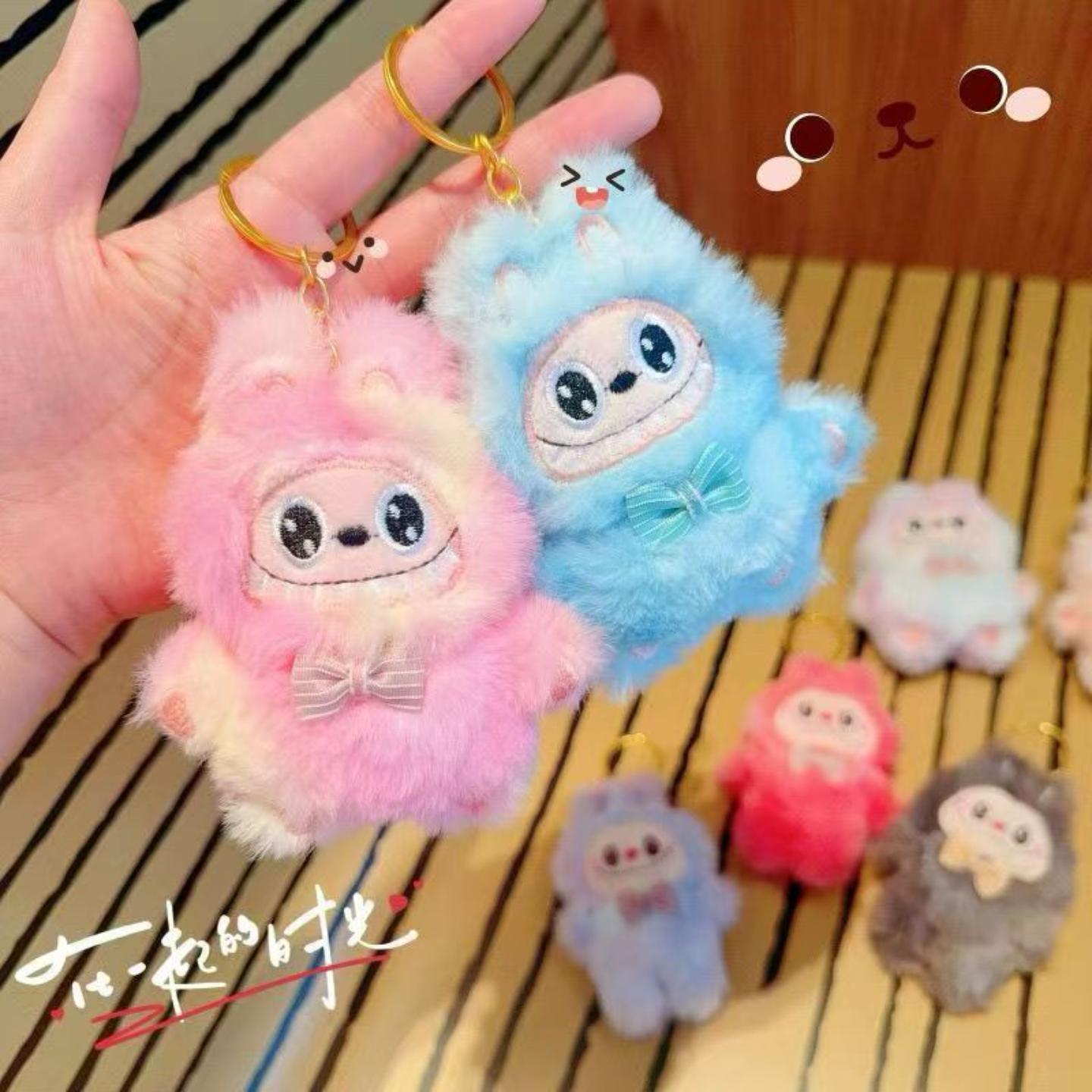 扎染毛绒公仔挂件钥匙扣
