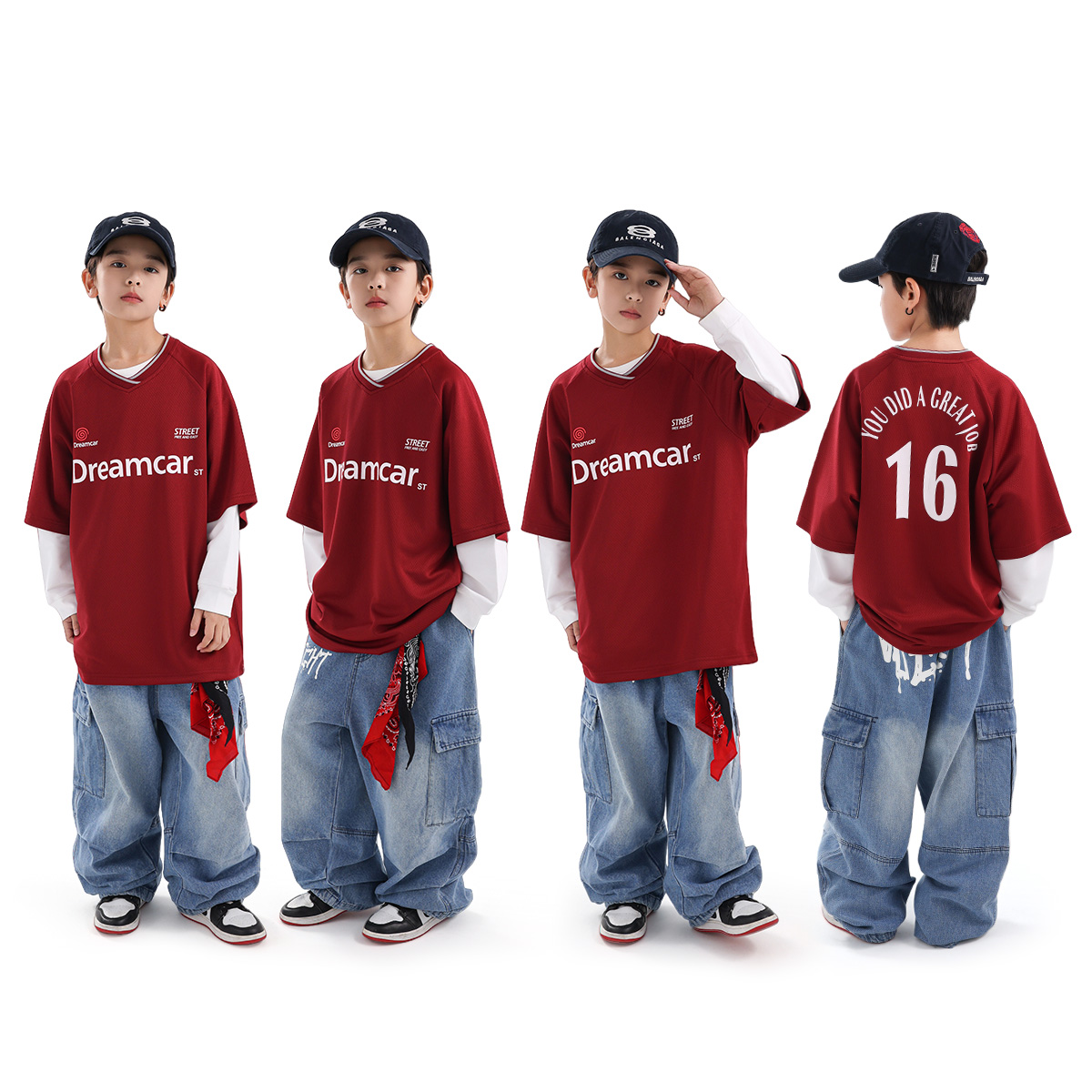 智多豆儿童街舞潮服嘻哈风套装