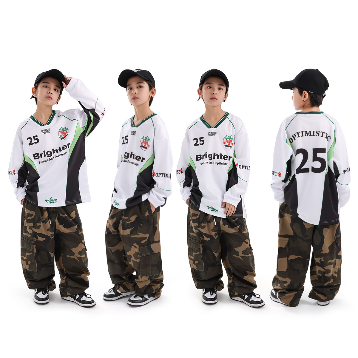 儿童街舞潮服套装男童宽松美式长袖少儿hiphop童装嘻哈街舞演出服