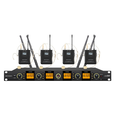 一拖四无线麦克风领夹头戴话筒UHF高保真 DS-KAI2C00-4W