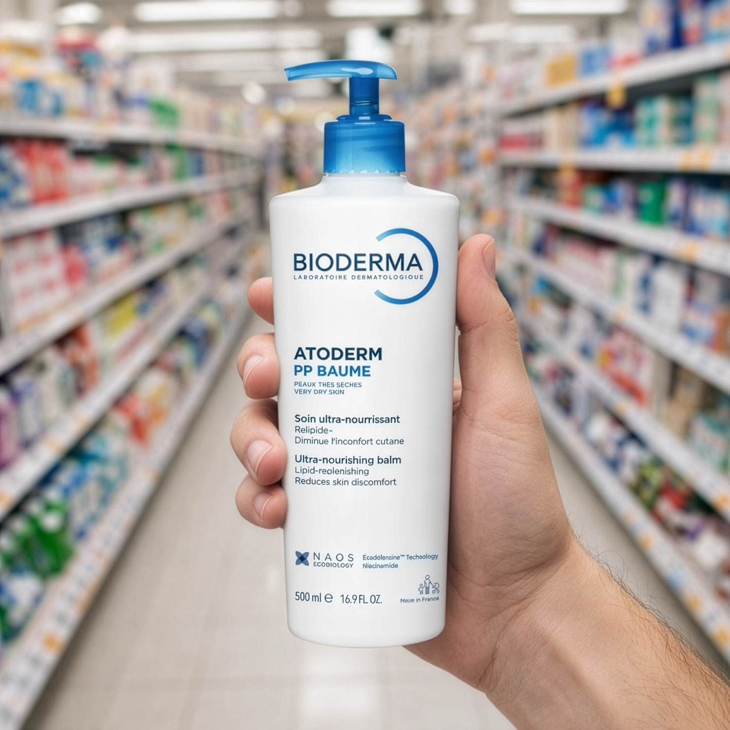 法国Bioderma贝德玛pp修复霜赋妍烟酰胺保湿修护身体乳500ml