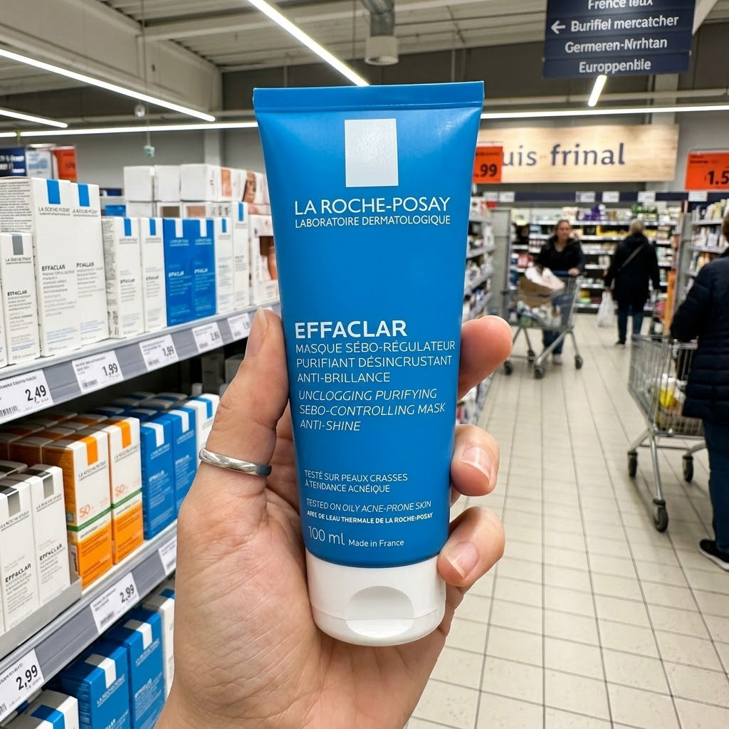 法国理肤泉清痘净肤黏土清洁面膜100ml清洁控油去黑头收毛孔睡眠