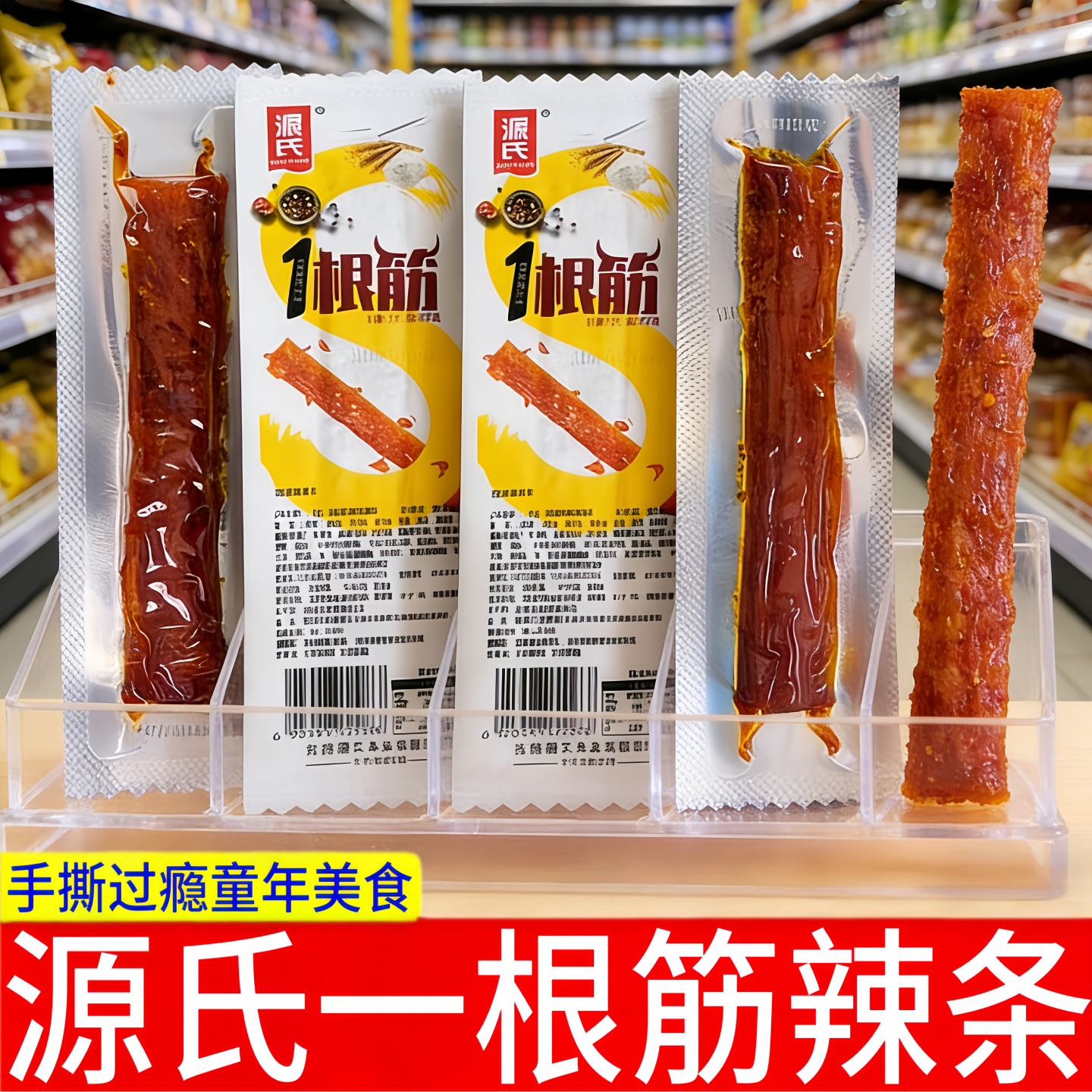 源氏一根筋辣条面筋制品【独立装】辣味零食手撕过瘾童年美食散装