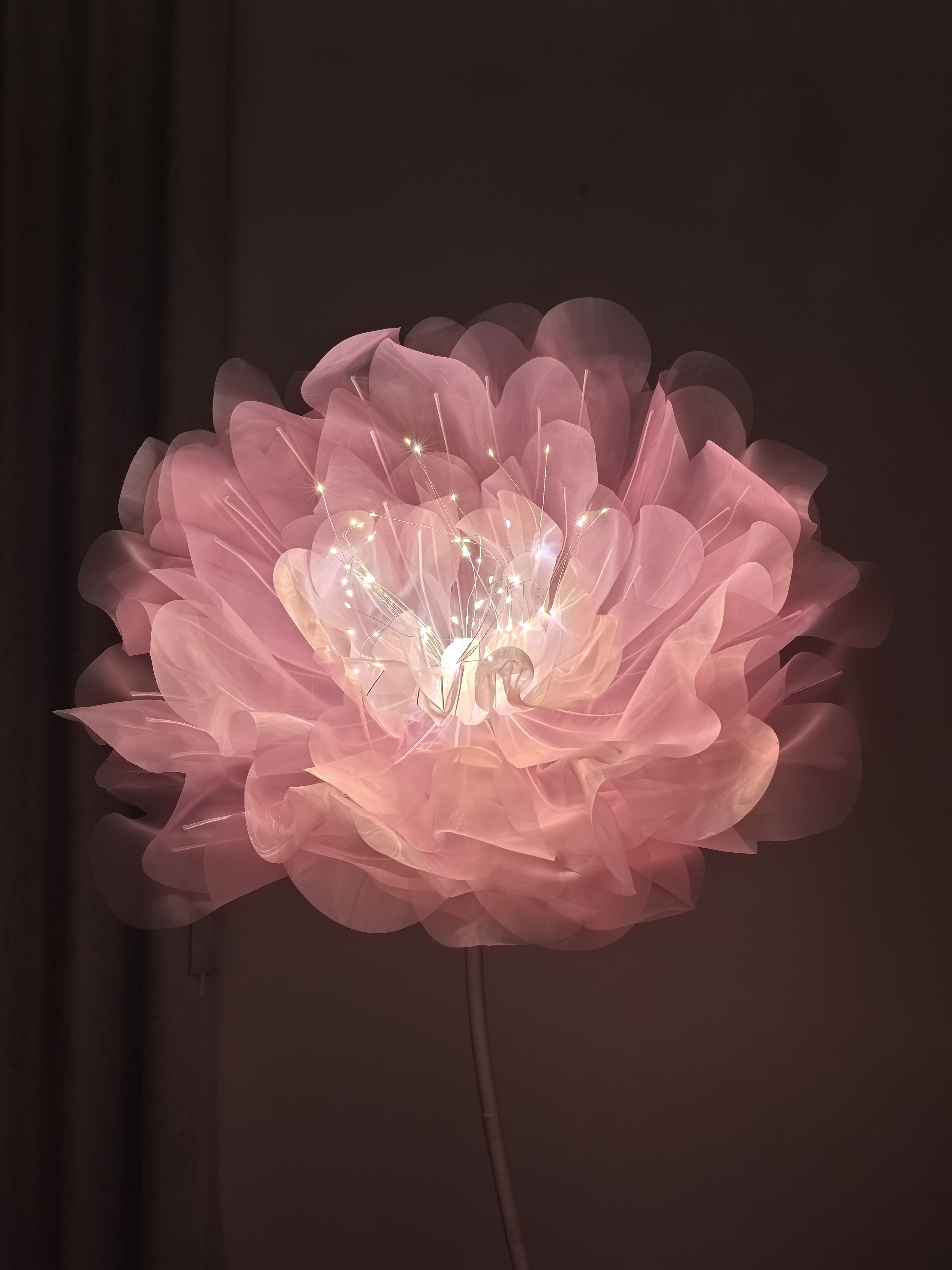 大型手工制作成品大型芍药花落地花灯商场美陈装饰摆件家居软装