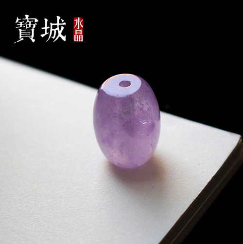 天然薰衣草紫玉桶珠隔珠DIY水晶手链项链饰品配件 串珠材料半成品