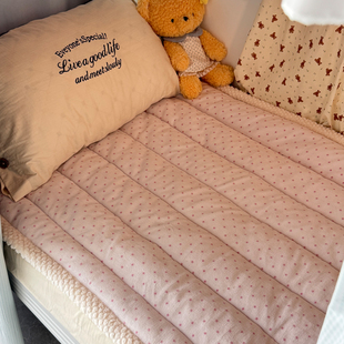 晚安猫小波点牛奶绒床垫床褥保暖加绒睡垫宿舍单人保暖垫被床品