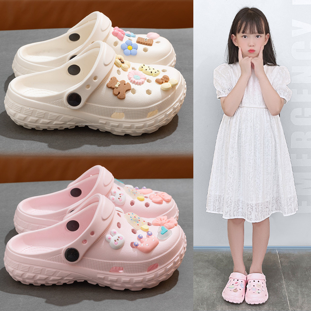儿童凉鞋女孩2025新款夏季外穿洞洞鞋女童防滑沙滩eva中大童拖鞋,童鞋/婴儿鞋/亲子鞋,凉鞋,淘宝优惠券,粉丝福利购,淘宝优惠卷