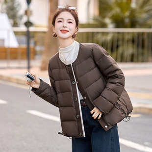 意尔康羽绒服2025冬季新款时尚气质百搭保暖圆领外套宽松上衣