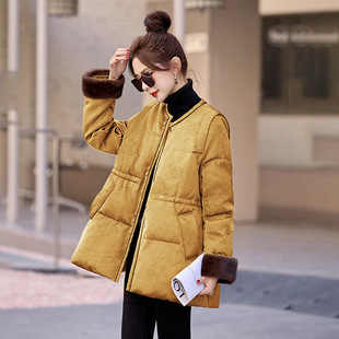 意尔康2024冬季新款女装新中式国风圆领白鸭绒羽绒服时尚外套女