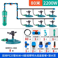 Двойная трубка PE25 80 метров+8 комплект базовой пакеты сопла рукавора+2200 Вт погружаемого насоса