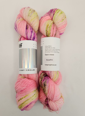 HHF Skinny Singles 刺猬线爱尔兰进口毛线手染线羊毛100克366米