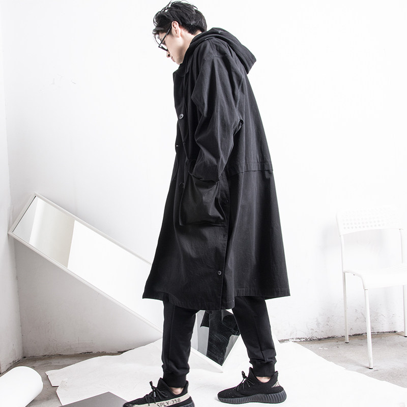 壹半2019春季中長款風衣男潮學生休閑韓版帥氣鬥篷長款過膝薄外套在類目 男裝, 風衣中 - 來自Buy2taobao.com提供專業的淘寶代購服務