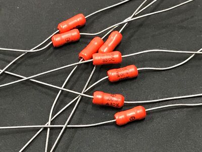 绝版美国红袍红头思碧无极性电容80V 0.0047UF 发烧耦合超级靓声