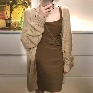 法式吊带连衣裙春装女2026年新款小个子春季穿搭辣妹套装包臀裙子