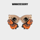 WANACCESSORY万蔻猫头鹰换脸包面具配饰 包包配件 2025新品