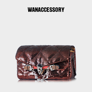 WANACCESSORY万蔻新款珠片亮片套组猫头鹰换脸单肩包女包原创设计
