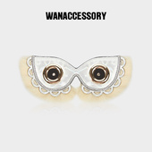 WANACCESSORY万蔻2023月魄凝脂面具猫头鹰换脸包配件配饰眼睛