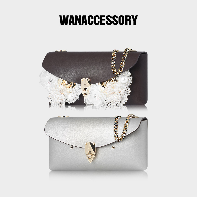 WANACCESSORY万蔻ALIAS系列海鸥灰双面双色猫头鹰换脸单肩斜挎包