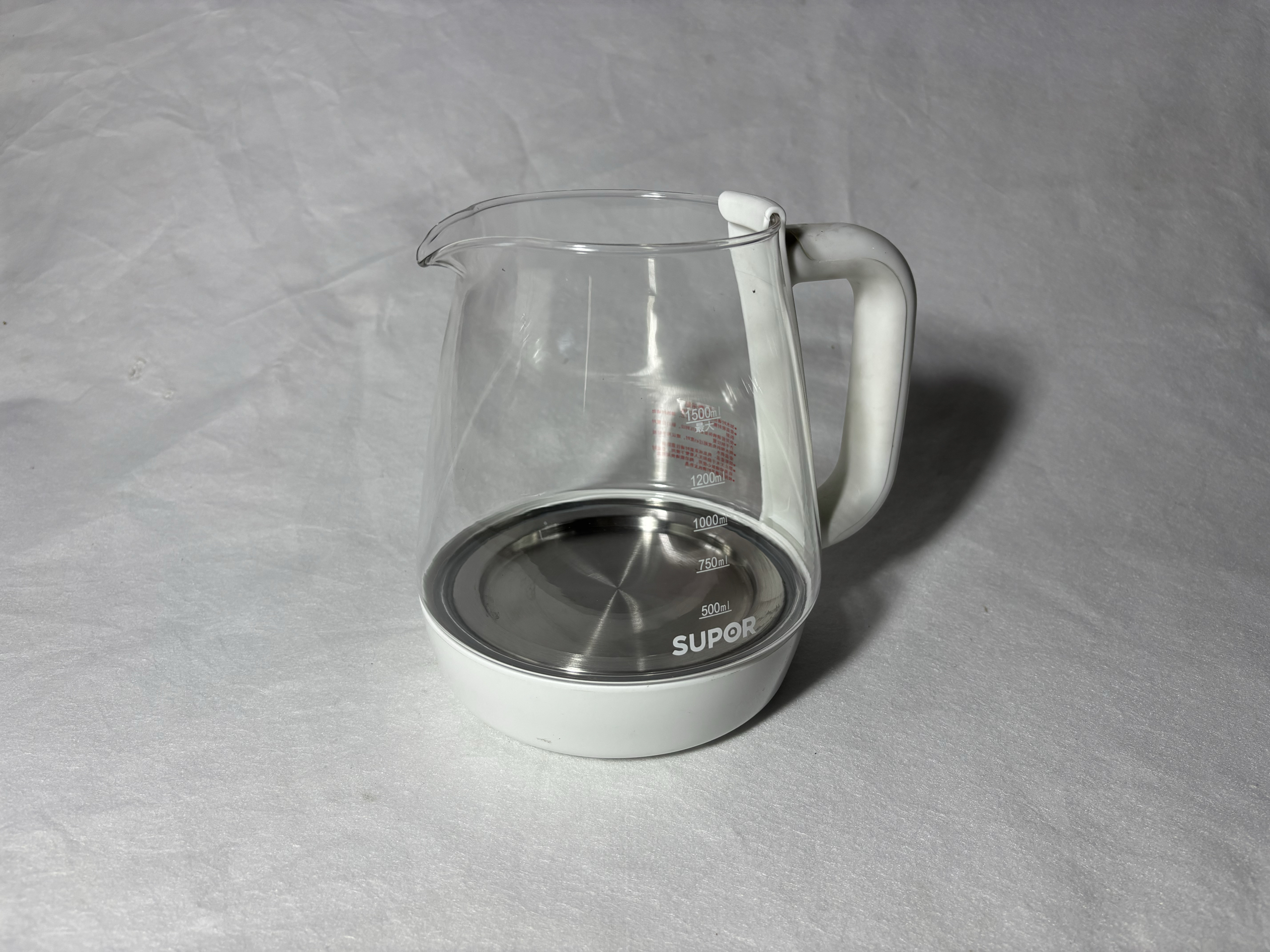 苏泊尔养生壶配件壶体SW-15YT01加热壶玻璃壶煮茶玻璃壶身三环